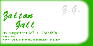 zoltan gall business card